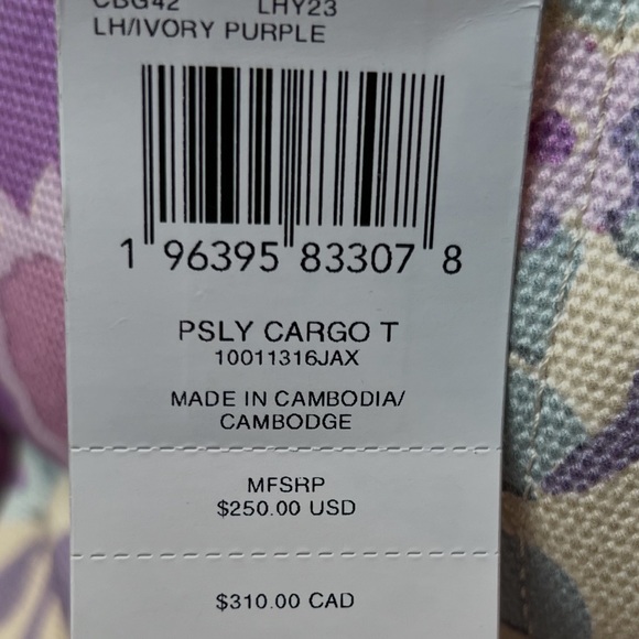 Coach Purple Floral Tote Bag - Picture 8 of 9